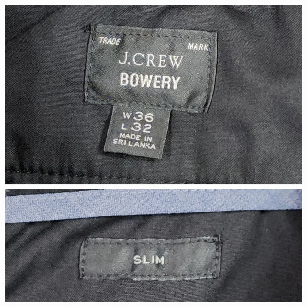 J Crew Bowery Slim Fit Dress Pants 36x32 Men Gray Stretch Business Office Career